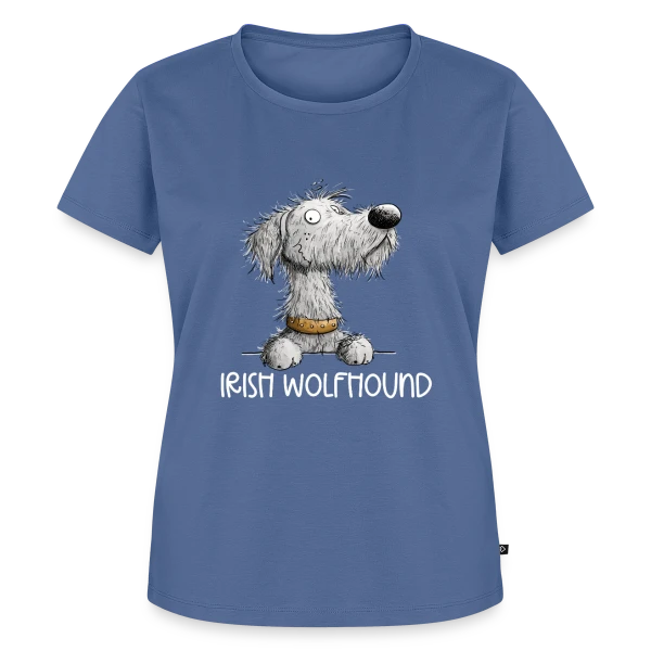 Maquette de T-shirt Premium bio Femme « Chien Cartoon Lévrier Irlandais - Envie de promenade » à personnaliser