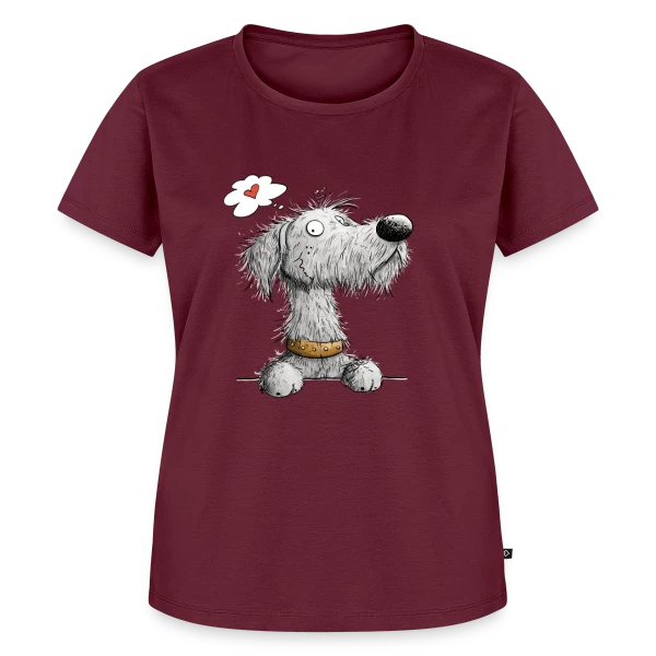 Maquette de T-shirt Premium bio Femme « Lévrier Irlandais - Cartoon chien de race » à personnaliser