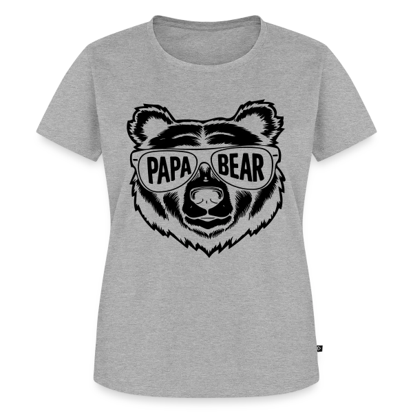 Maquette de T-shirt Premium bio Femme « Papa Bear - Le Papa Câlin de la Famille » à personnaliser