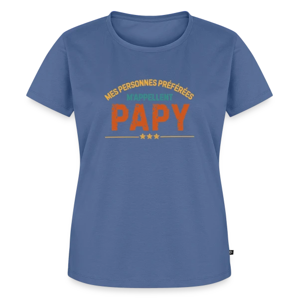 Maquette de T-shirt Premium bio Femme « Mes Personnes Préférées M'Appellent Papy - T-shirt Personnalisé » à personnaliser