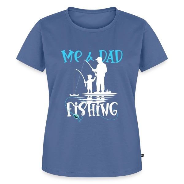 Maquette de T-shirt Premium bio Femme « Pêche en Famille : Papa et Moi » à personnaliser