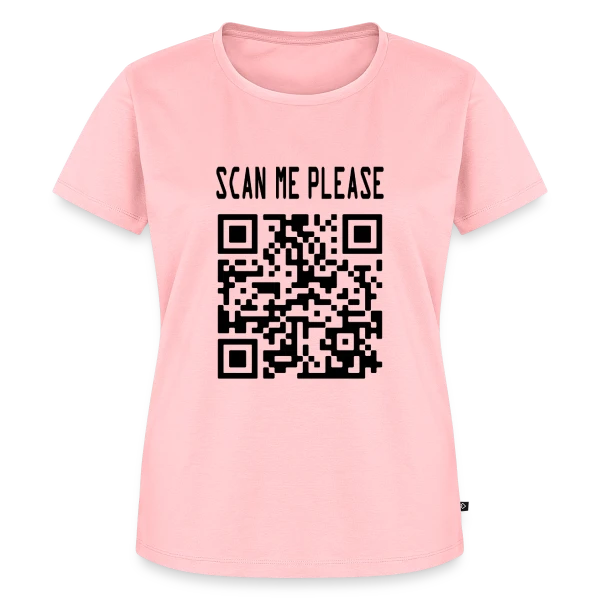 Maquette de T-shirt Premium bio Femme « QR Code Motivation : Scanne et Agis ! » à personnaliser