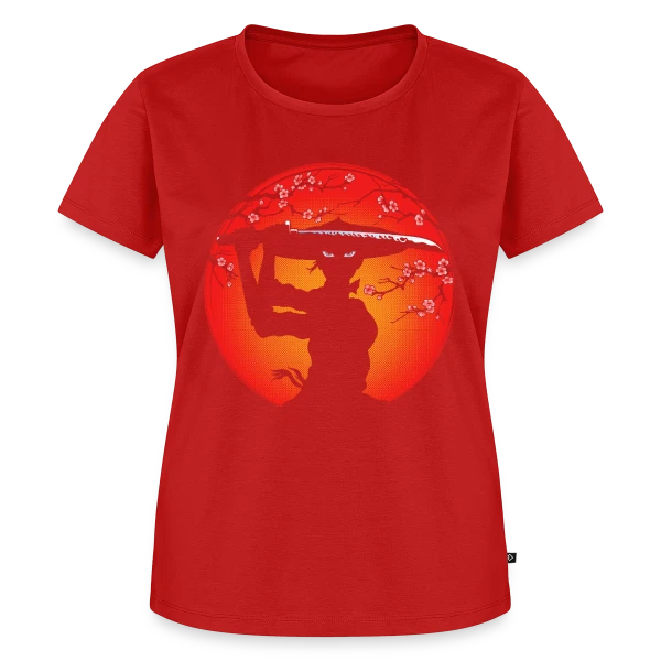 Maquette de T-shirt Premium bio Femme « Kunoichi Esprit Bushido » à personnaliser