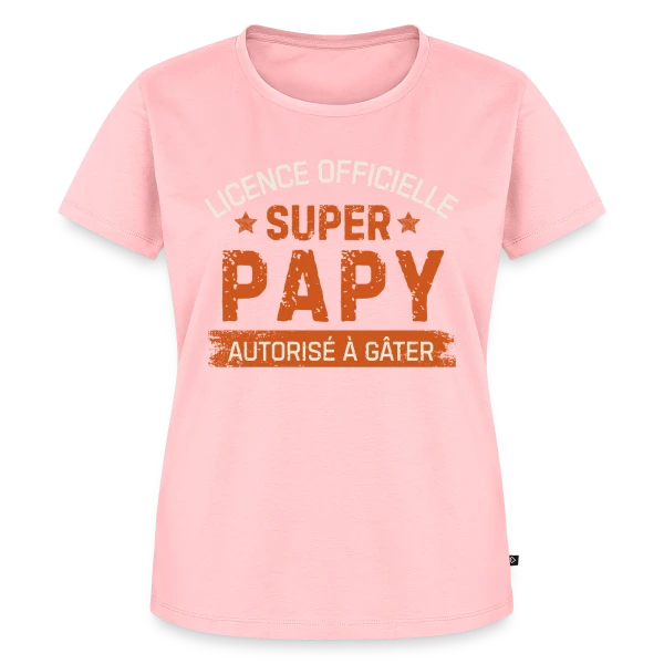 Maquette de T-shirt Premium bio Femme « 'Licence Papy Officielle' – Humour Grand-Père » à personnaliser