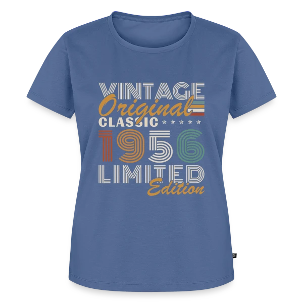 Maquette de T-shirt Premium bio Femme « Vintage Original 1956 Classique » à personnaliser