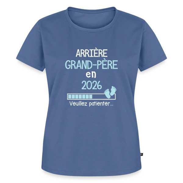 Maquette de T-shirt Premium bio Femme « Arrière-Grand-Père 2026 : Bientôt Papy » à personnaliser