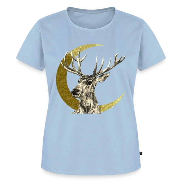 Maquette de T-shirt Premium bio Femme « Numéro 4886 : L'Énigme Stylisée » à personnaliser