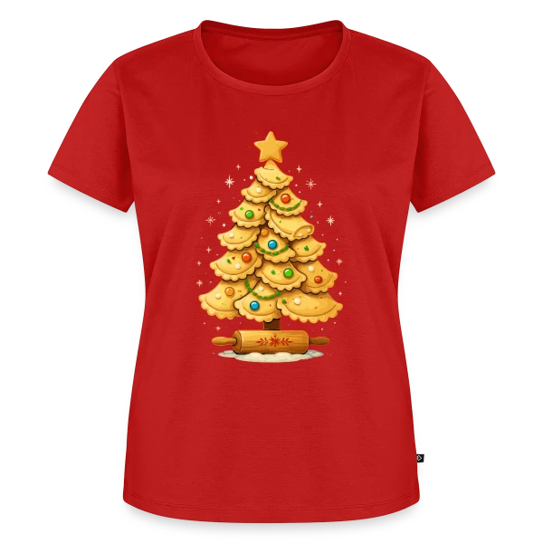 Maquette de T-shirt Premium bio Femme « Amour des Pierogis » à personnaliser