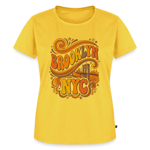 Maquette de T-shirt Premium bio Femme « Brooklyn Style NYC » à personnaliser