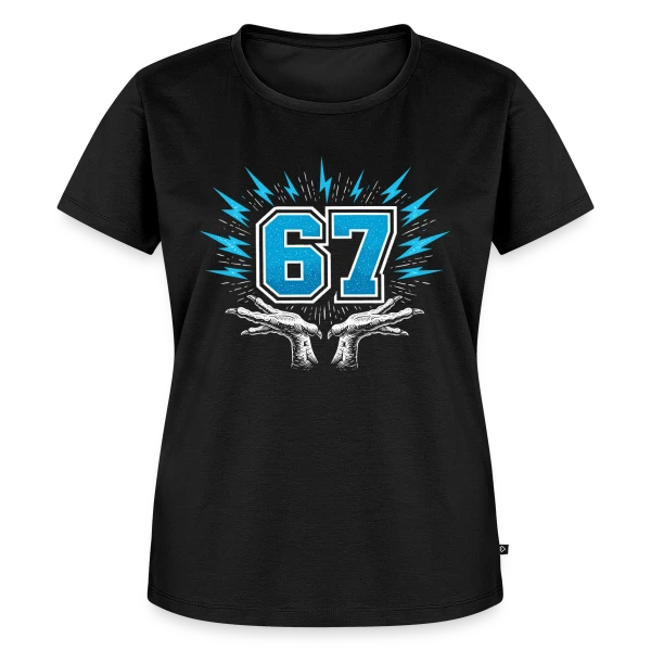 Maquette de T-shirt Premium bio Femme « Connexion Numérique » à personnaliser