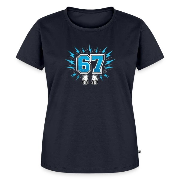 Maquette de T-shirt Premium bio Femme « Grille Futuriste » à personnaliser