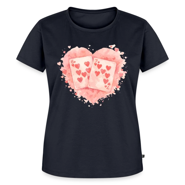 Maquette de T-shirt Premium bio Femme « Énergie Dynamique » à personnaliser