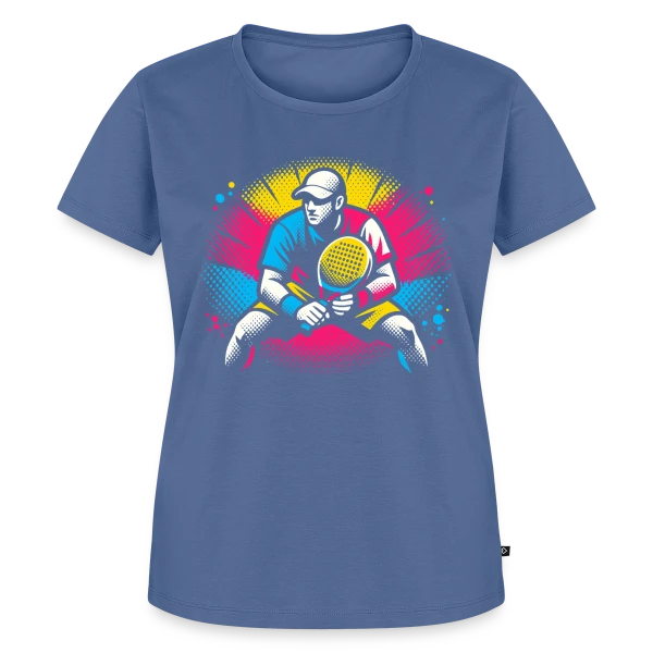 Maquette de T-shirt Premium bio Femme « Formes et Mouvement Abstrait » à personnaliser