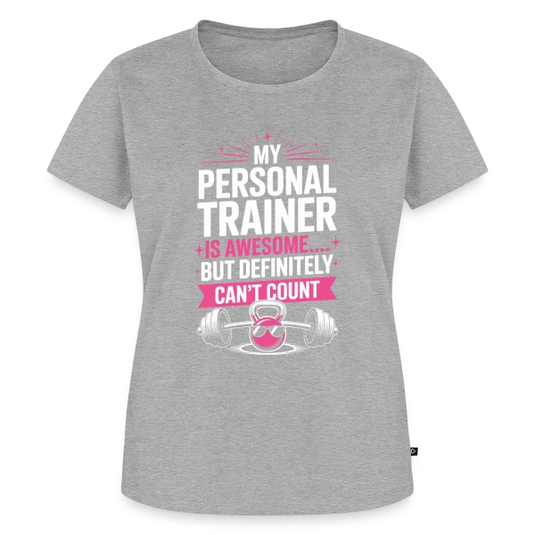Maquette de T-shirt Premium bio Femme « Mon Coach Personnel au Fitness Studio » à personnaliser