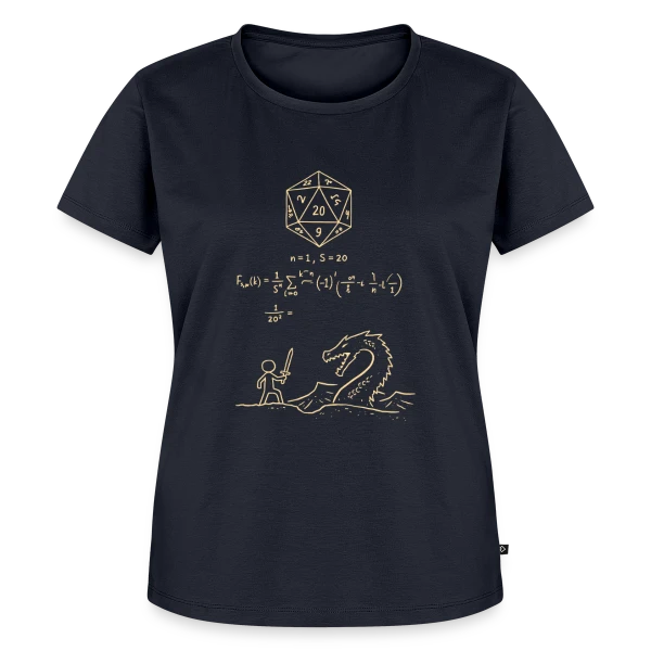 Maquette de T-shirt Premium bio Femme « S-20_2 - Design Minimaliste Geek » à personnaliser