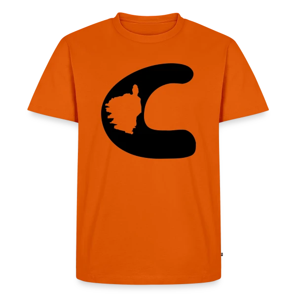 Lettre C Carte Corse sur T-shirt Premium bio Homme