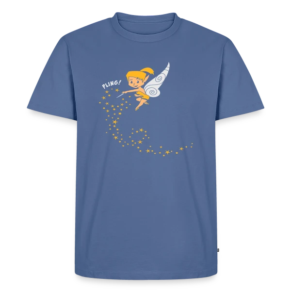 Maquette de T-shirt Premium bio Homme « Fée Ombrée Mystérieuse (Design Négatif) » à personnaliser