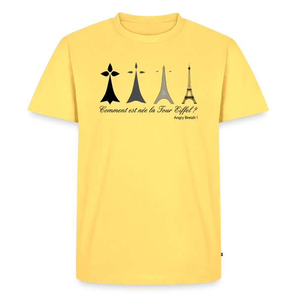 Évolution Tour Eiffel Bretonne sur T-shirt Premium bio Homme