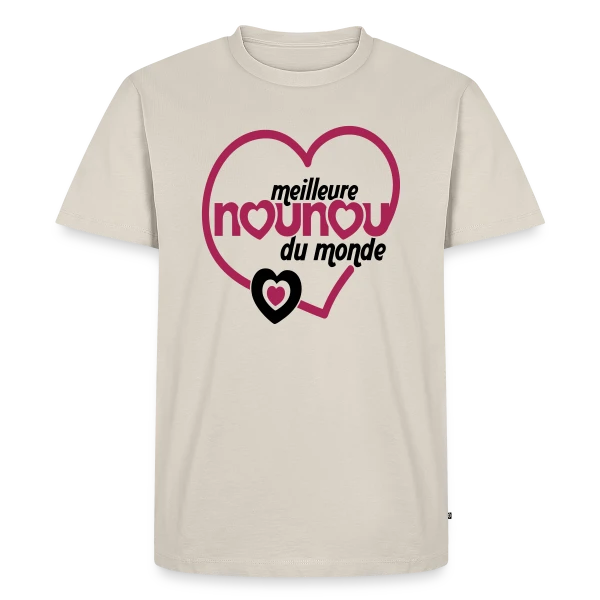 Meilleure Nounou du Monde sur T-shirt Premium bio Homme