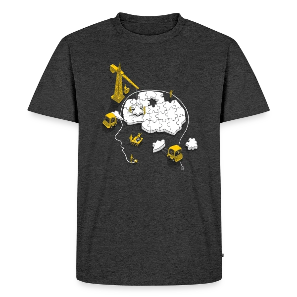 Maquette de T-shirt Premium bio Homme « Chantier de la Mémoire » à personnaliser