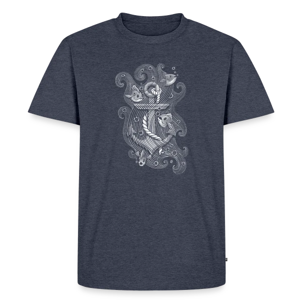 Maquette de T-shirt Premium bio Homme « L'Ancre des Profondeurs » à personnaliser