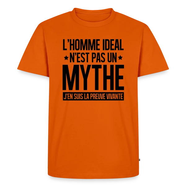 Homme Idéal : Le Mythe Rendu Réel sur T-shirt Premium bio Homme
