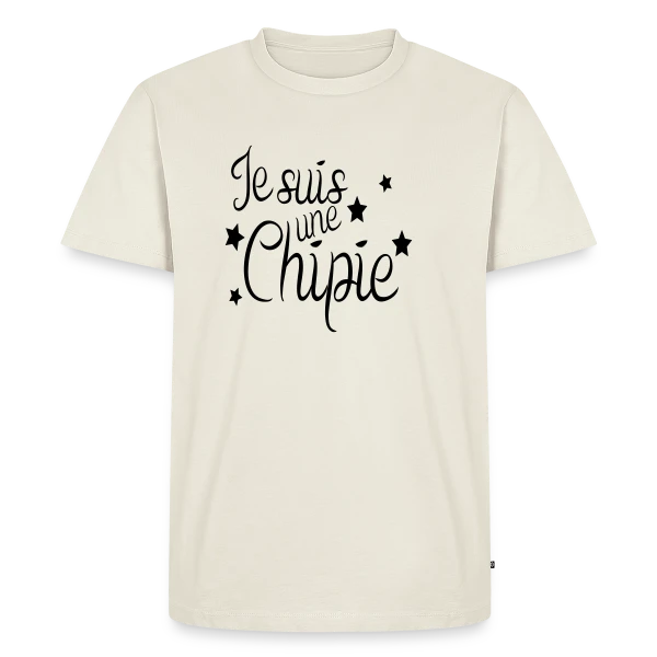 Maquette de T-shirt Premium bio Homme « "Je suis une chipie" | Humour Femme » à personnaliser