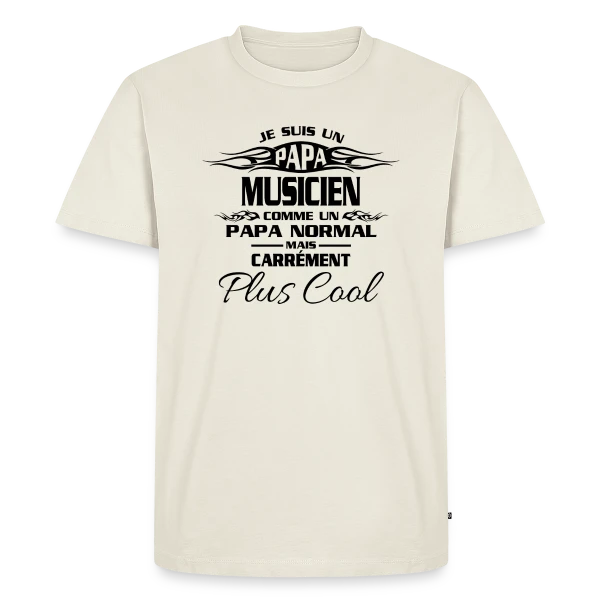 Maquette de T-shirt Premium bio Homme « Passion Musique et Artiste » à personnaliser
