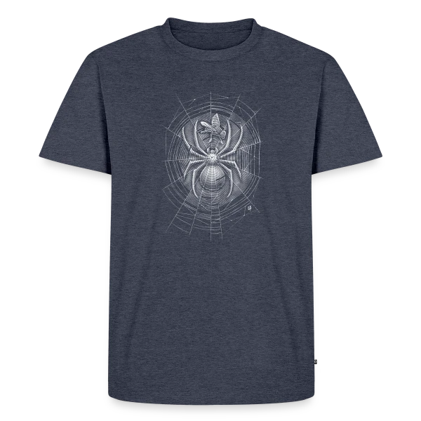 Maquette de T-shirt Premium bio Homme « Toile d'Araignée Mystérieuse » à personnaliser