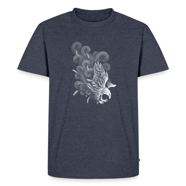 Maquette de T-shirt Premium bio Homme « Ailes au Vent » à personnaliser