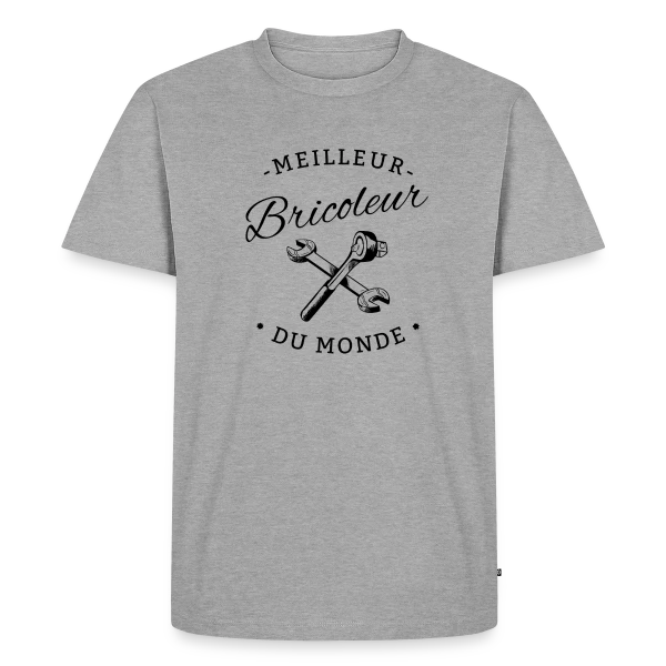 Maquette de T-shirt Premium bio Homme « Le Meilleur Bricoleur du Monde » à personnaliser