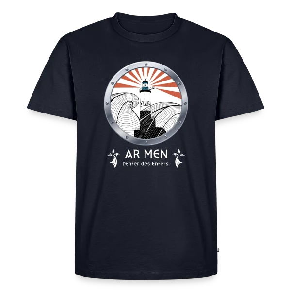 Phare d'Ar Men Breton sur T-shirt Premium bio Homme