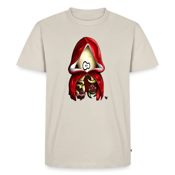 Maquette de T-shirt Premium bio Homme « Le Petit Chaperon Poulpe » à personnaliser