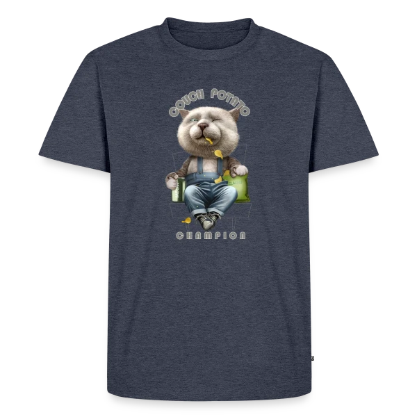 Maquette de T-shirt Premium bio Homme « Roi du Canapé » à personnaliser