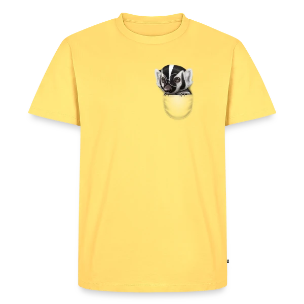 Maquette de T-shirt Premium bio Homme « Blaireau de Poche Caché » à personnaliser