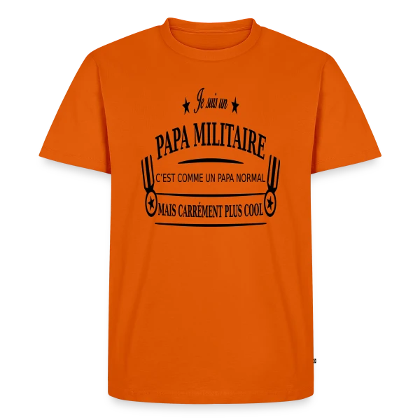 Papa Héro Militaire sur T-shirt Premium bio Homme