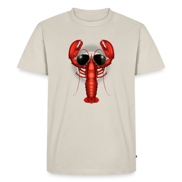 Maquette de T-shirt Premium bio Homme « Homard Stylé » à personnaliser