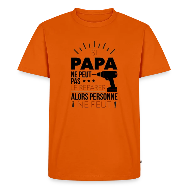 Maquette de T-shirt Premium bio Homme « Si je peux pas... je peux pas ! » à personnaliser