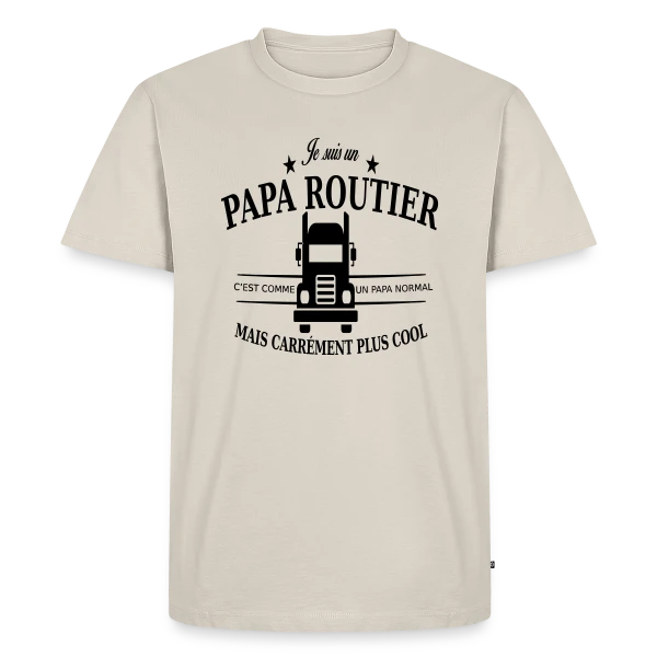 Papa Routier de Choc sur T-shirt Premium bio Homme