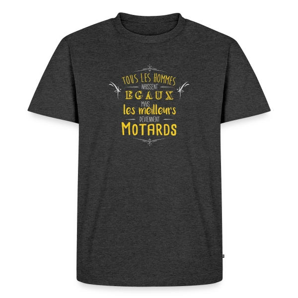 Maquette de T-shirt Premium bio Homme « Seuls les Meilleurs Deviennent Motards » à personnaliser