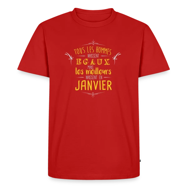Homme 'Les Légendes Naissent en Janvier' sur T-shirt Premium bio Homme