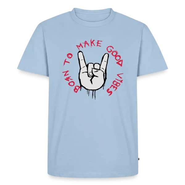 Good Vibes Main Cornue Rock sur T-shirt Premium bio Homme