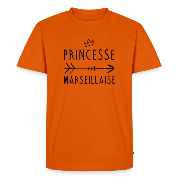 Maquette de T-shirt Premium bio Homme « Princesse Marseillaise » à personnaliser