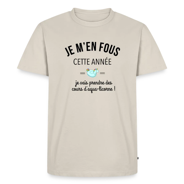 Cours d'Aqua-Licorne : Plongez dans la Bonne Humeur sur T-shirt Premium bio Homme