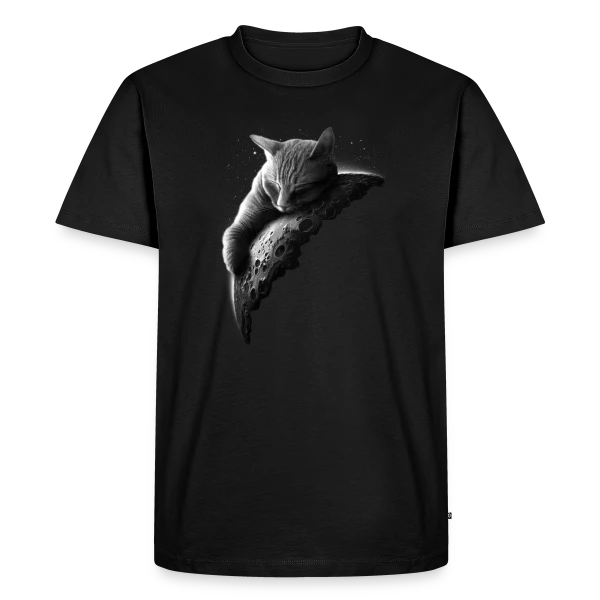 Mooncat : Le Chat de la Lune sur T-shirt Premium bio Homme