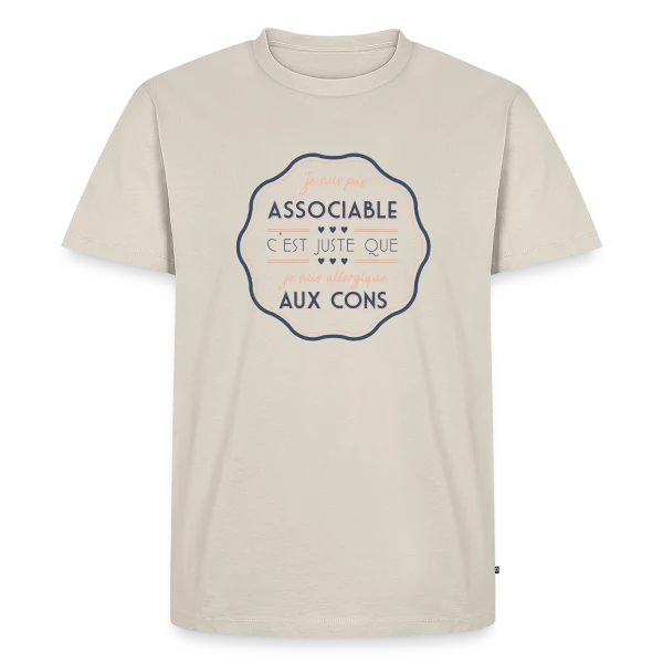 Sociable ? Non, Merci ! sur T-shirt Premium bio Homme