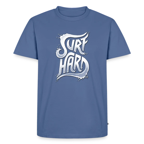 Maquette de T-shirt Premium bio Homme « Surf Intense V1 » à personnaliser