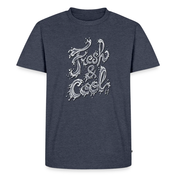 Typographie Aqua Fraîcheur sur T-shirt Premium bio Homme