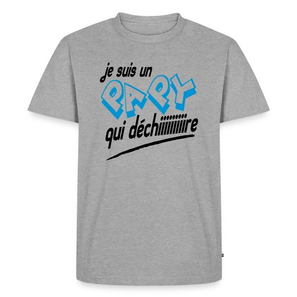 Maquette de T-shirt Premium bio Homme « Papy d'Enfer » à personnaliser