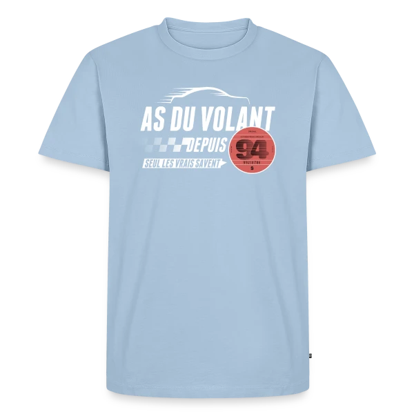 Maquette de T-shirt Premium bio Homme « As du Volant 94 : Champion de la Route » à personnaliser
